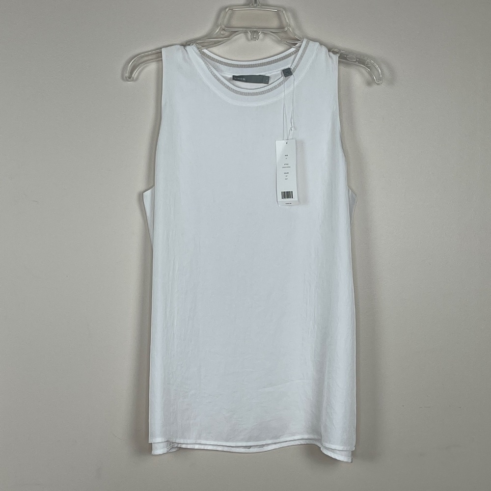 NWT Vince White Sleeveless blouse MSRP $195 - Picture 2 of 9
